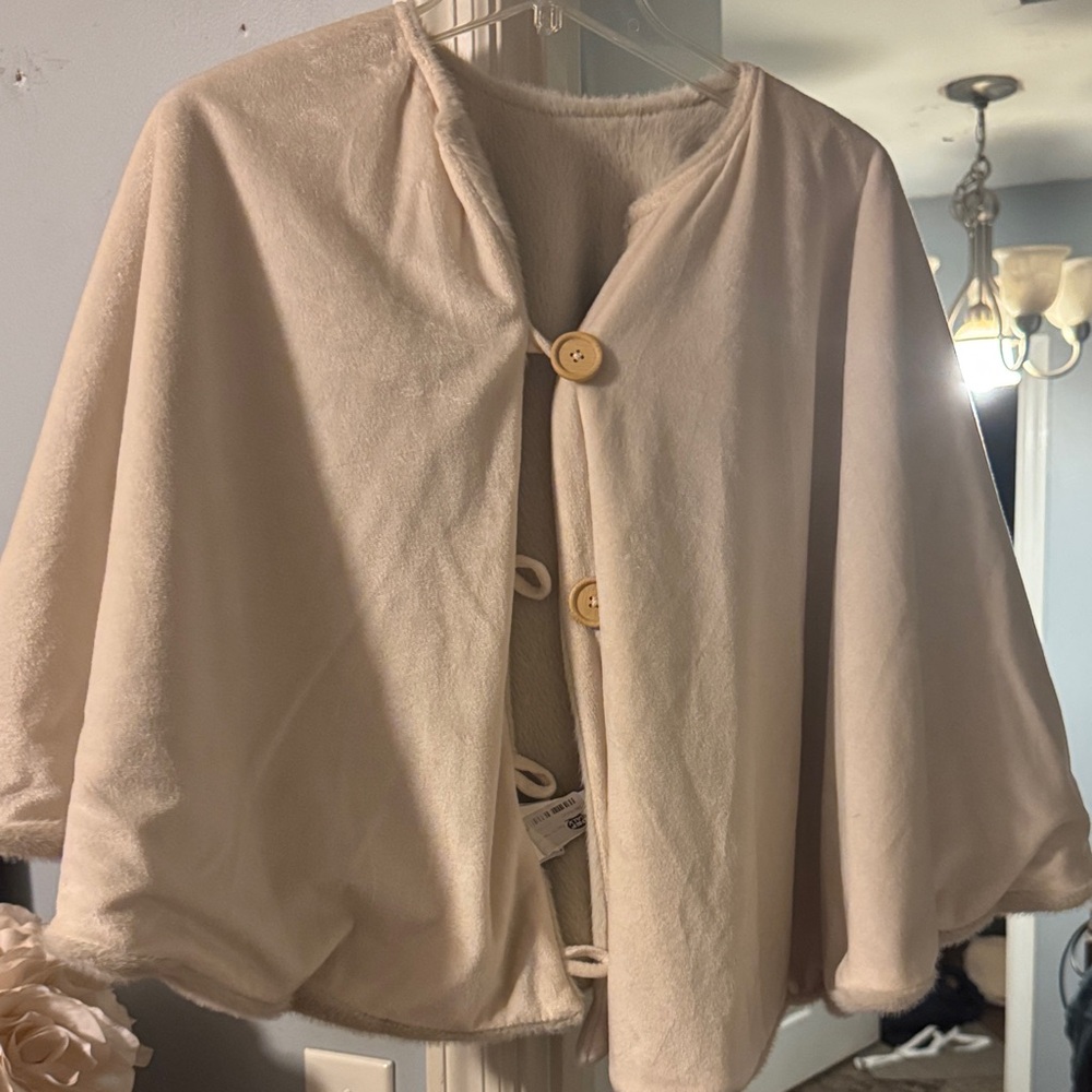 Threshold Cream Button-Up Women's Poncho
